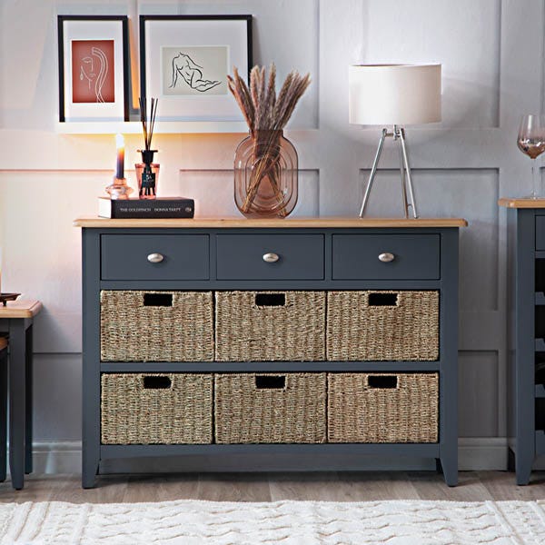 Gloucester Midnight Grey Painted Oak Furniture Chiltern Oak Furniture