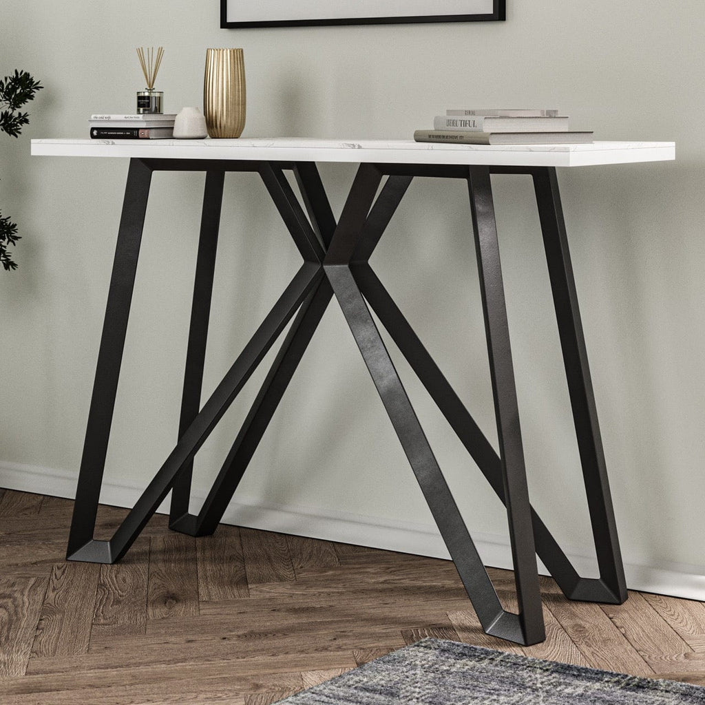 Dark walnut entry table discount